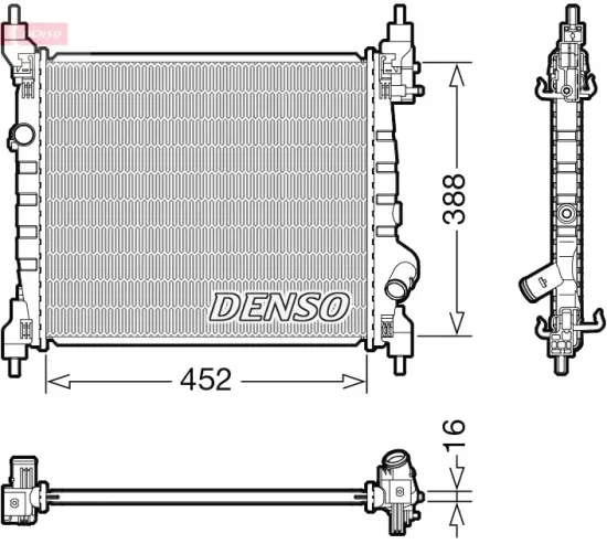 Kühler, Motorkühlung DENSO DRM15014 Bild Kühler, Motorkühlung DENSO DRM15014