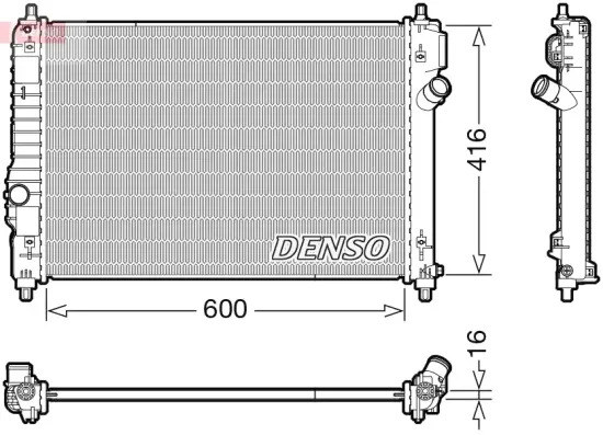 Kühler, Motorkühlung DENSO DRM15015 Bild Kühler, Motorkühlung DENSO DRM15015