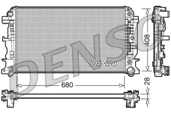 Kühler, Motorkühlung DENSO DRM17044 Bild Kühler, Motorkühlung DENSO DRM17044