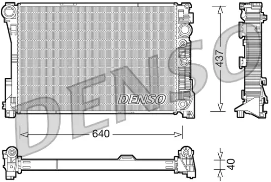 Kühler, Motorkühlung DENSO DRM17046 Bild Kühler, Motorkühlung DENSO DRM17046