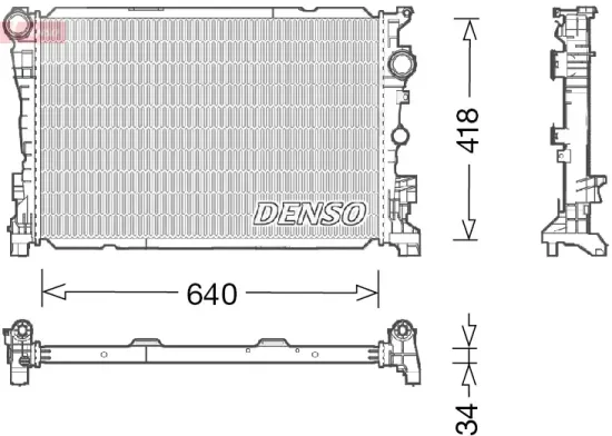 Kühler, Motorkühlung DENSO DRM17047 Bild Kühler, Motorkühlung DENSO DRM17047