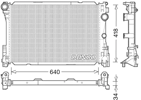 Kühler, Motorkühlung DENSO DRM17049 Bild Kühler, Motorkühlung DENSO DRM17049