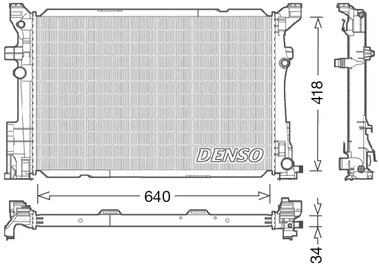 Kühler, Motorkühlung DENSO DRM17054 Bild Kühler, Motorkühlung DENSO DRM17054