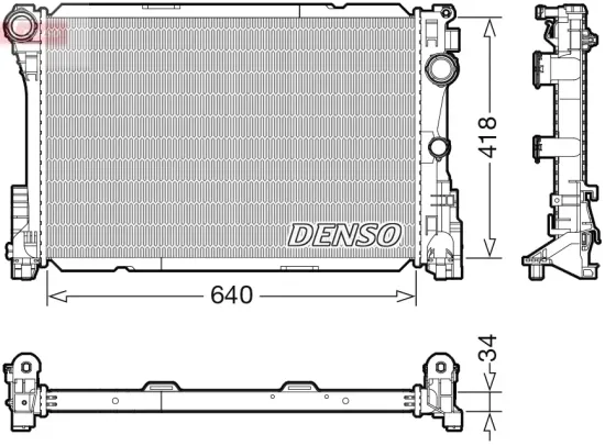 Kühler, Motorkühlung DENSO DRM17115 Bild Kühler, Motorkühlung DENSO DRM17115