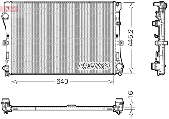 Kühler, Motorkühlung DENSO DRM17118 Bild Kühler, Motorkühlung DENSO DRM17118