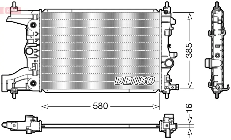 Kühler, Motorkühlung DENSO DRM20005