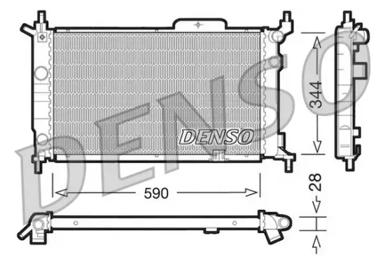 Kühler, Motorkühlung DENSO DRM20015 Bild Kühler, Motorkühlung DENSO DRM20015