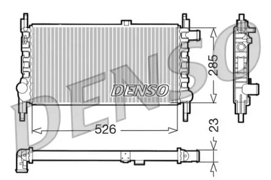 Kühler, Motorkühlung DENSO DRM20035 Bild Kühler, Motorkühlung DENSO DRM20035