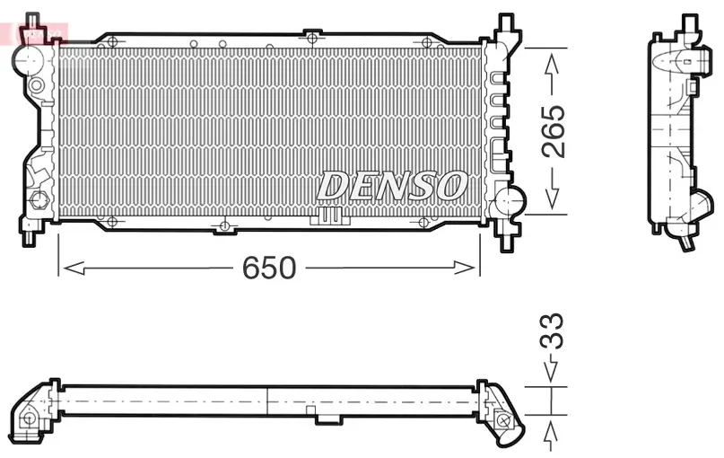 Kühler, Motorkühlung DENSO DRM20036