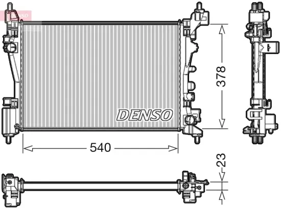 Kühler, Motorkühlung DENSO DRM20046 Bild Kühler, Motorkühlung DENSO DRM20046