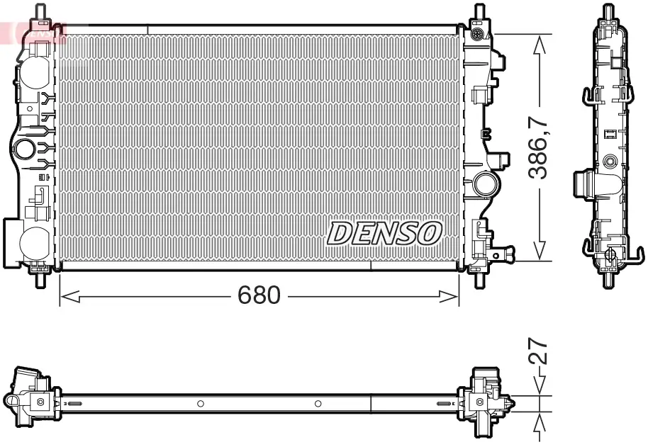 Kühler, Motorkühlung DENSO DRM20047