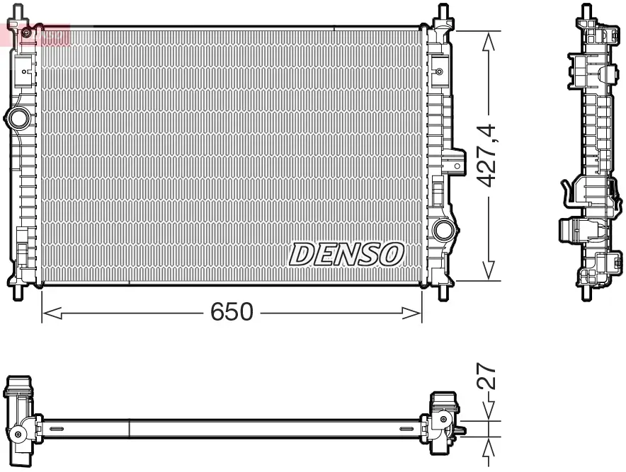 Kühler, Motorkühlung DENSO DRM20048