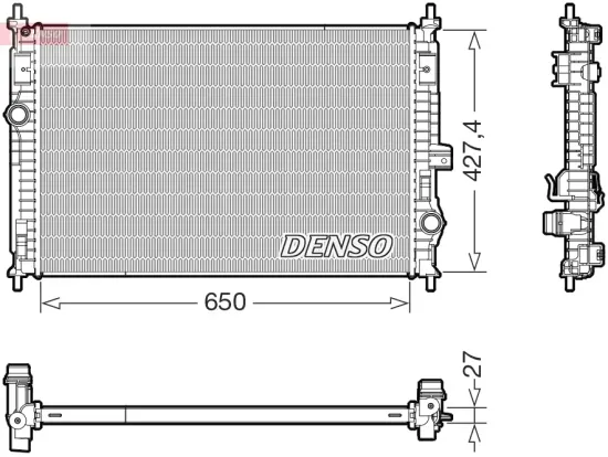 Kühler, Motorkühlung DENSO DRM20048 Bild Kühler, Motorkühlung DENSO DRM20048