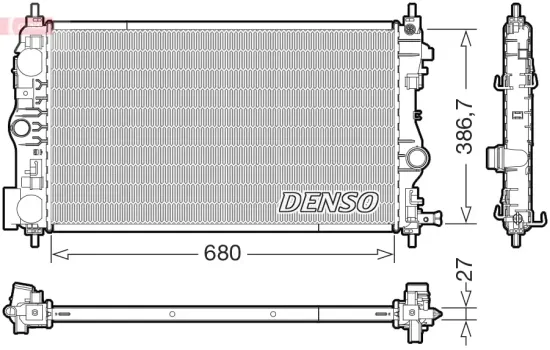 Kühler, Motorkühlung DENSO DRM20078 Bild Kühler, Motorkühlung DENSO DRM20078