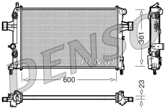 Kühler, Motorkühlung DENSO DRM20086 Bild Kühler, Motorkühlung DENSO DRM20086