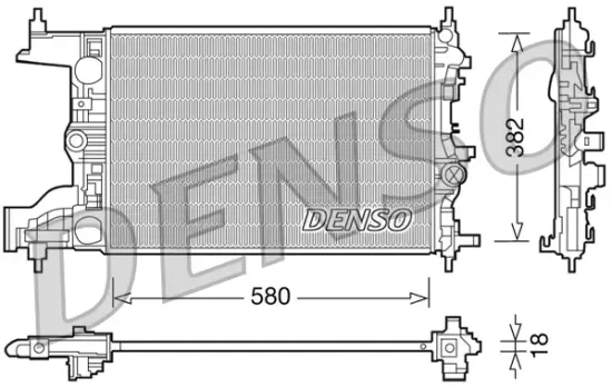 Kühler, Motorkühlung DENSO DRM20094 Bild Kühler, Motorkühlung DENSO DRM20094