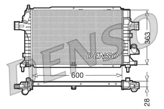 Kühler, Motorkühlung DENSO DRM20102 Bild Kühler, Motorkühlung DENSO DRM20102