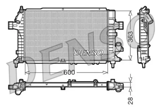 Kühler, Motorkühlung DENSO DRM20104 Bild Kühler, Motorkühlung DENSO DRM20104