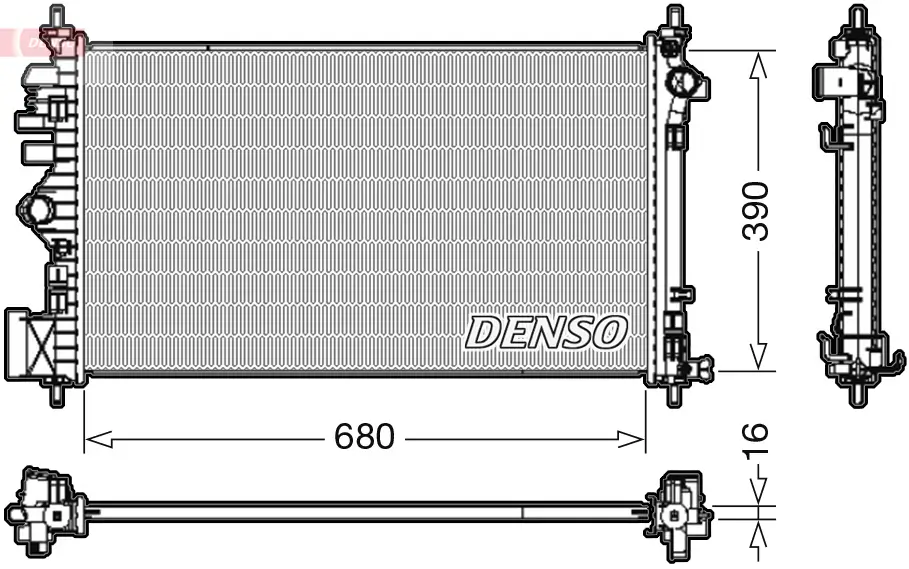 Kühler, Motorkühlung DENSO DRM20111