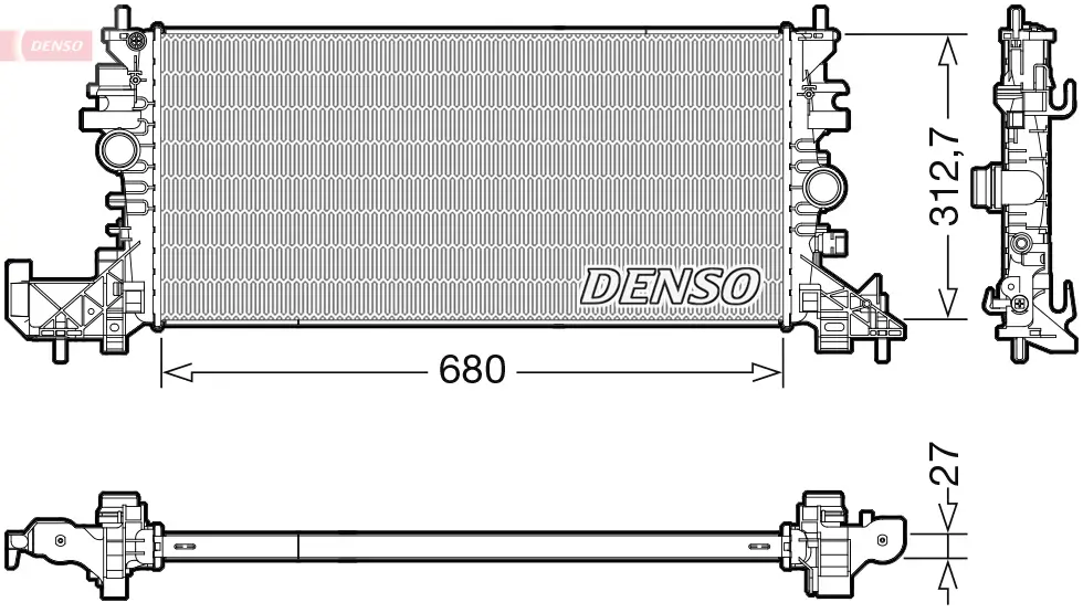 Kühler, Motorkühlung DENSO DRM20118