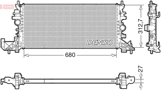 Kühler, Motorkühlung DENSO DRM20118 Bild Kühler, Motorkühlung DENSO DRM20118