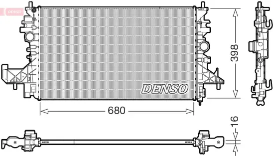 Kühler, Motorkühlung DENSO DRM20128 Bild Kühler, Motorkühlung DENSO DRM20128