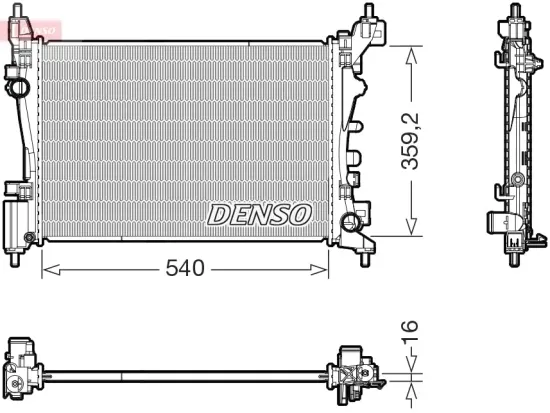 Kühler, Motorkühlung DENSO DRM20130 Bild Kühler, Motorkühlung DENSO DRM20130