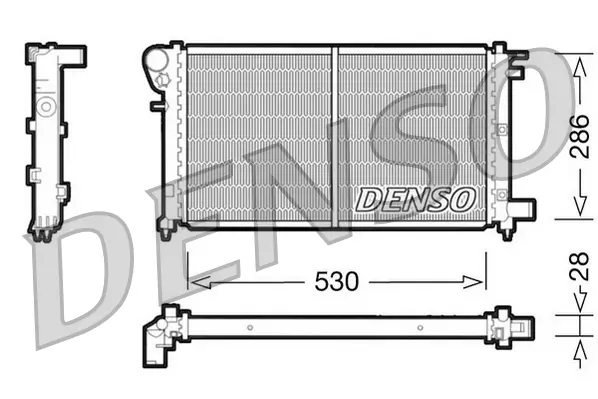 Kühler, Motorkühlung DENSO DRM21002