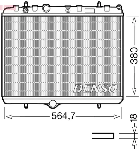 Kühler, Motorkühlung DENSO DRM21055 Bild Kühler, Motorkühlung DENSO DRM21055