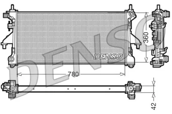 Kühler, Motorkühlung DENSO DRM21102 Bild Kühler, Motorkühlung DENSO DRM21102