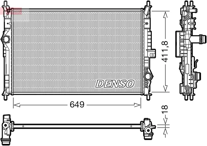 Kühler, Motorkühlung DENSO DRM21103