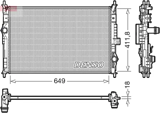 Kühler, Motorkühlung DENSO DRM21103 Bild Kühler, Motorkühlung DENSO DRM21103