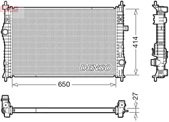 Kühler, Motorkühlung DENSO DRM21104 Bild Kühler, Motorkühlung DENSO DRM21104