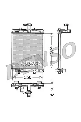 Kühler, Motorkühlung DENSO DRM21602