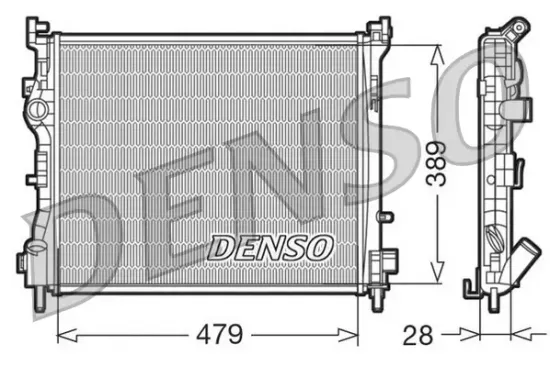 Kühler, Motorkühlung DENSO DRM23016 Bild Kühler, Motorkühlung DENSO DRM23016