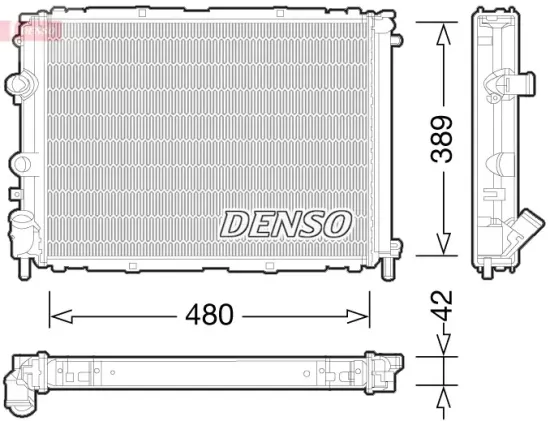 Kühler, Motorkühlung DENSO DRM23033 Bild Kühler, Motorkühlung DENSO DRM23033