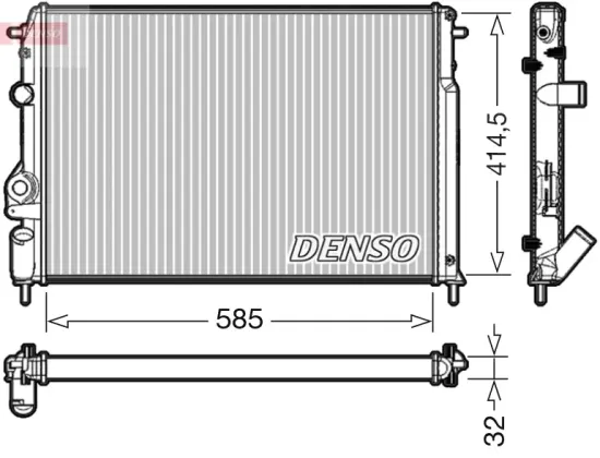 Kühler, Motorkühlung DENSO DRM23034 Bild Kühler, Motorkühlung DENSO DRM23034