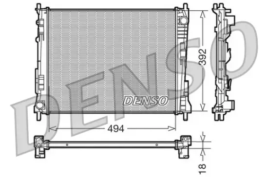 Kühler, Motorkühlung DENSO DRM23078 Bild Kühler, Motorkühlung DENSO DRM23078