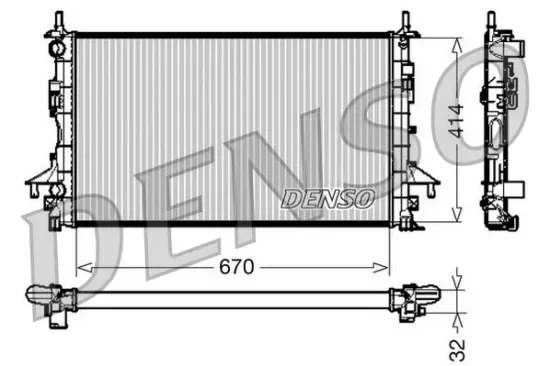 Kühler, Motorkühlung DENSO DRM23084 Bild Kühler, Motorkühlung DENSO DRM23084