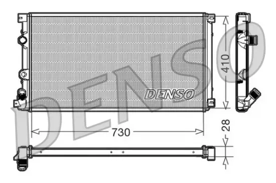 Kühler, Motorkühlung DENSO DRM23090 Bild Kühler, Motorkühlung DENSO DRM23090