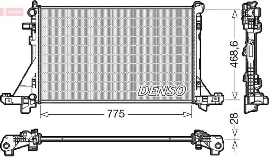 Kühler, Motorkühlung DENSO DRM23112 Bild Kühler, Motorkühlung DENSO DRM23112