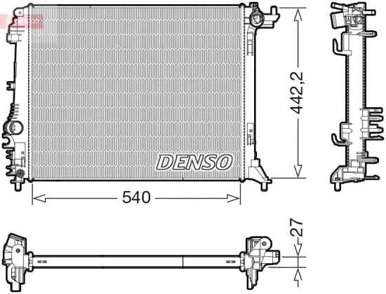 Kühler, Motorkühlung DENSO DRM23114 Bild Kühler, Motorkühlung DENSO DRM23114