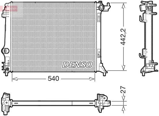 Kühler, Motorkühlung DENSO DRM23115 Bild Kühler, Motorkühlung DENSO DRM23115