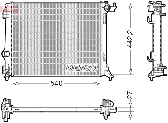 Kühler, Motorkühlung DENSO DRM23116 Bild Kühler, Motorkühlung DENSO DRM23116