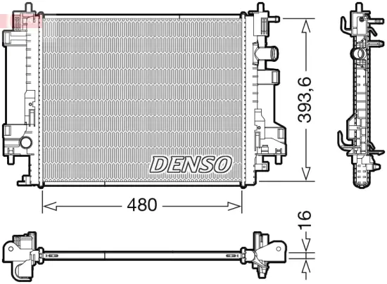 Kühler, Motorkühlung DENSO DRM23117 Bild Kühler, Motorkühlung DENSO DRM23117