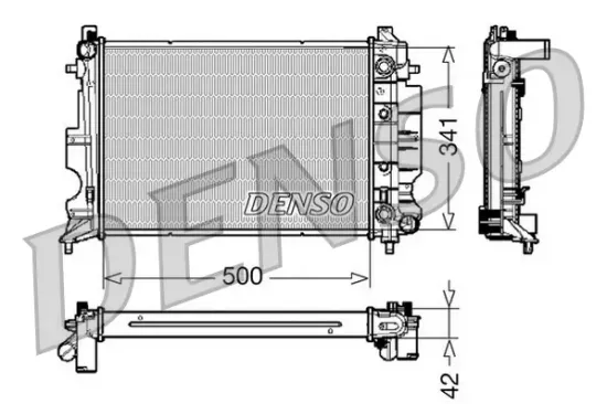 Kühler, Motorkühlung DENSO DRM25012 Bild Kühler, Motorkühlung DENSO DRM25012