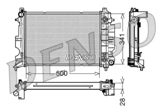 Kühler, Motorkühlung DENSO DRM25013 Bild Kühler, Motorkühlung DENSO DRM25013