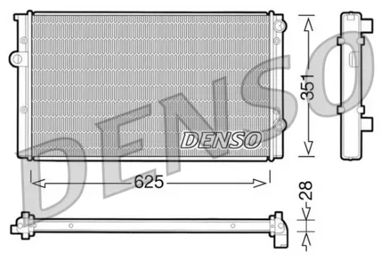 Kühler, Motorkühlung DENSO DRM32008 Bild Kühler, Motorkühlung DENSO DRM32008