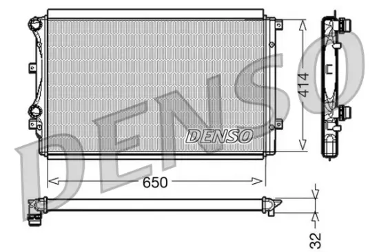 Kühler, Motorkühlung DENSO DRM32015 Bild Kühler, Motorkühlung DENSO DRM32015