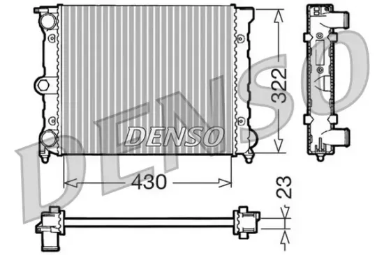 Kühler, Motorkühlung DENSO DRM32022 Bild Kühler, Motorkühlung DENSO DRM32022